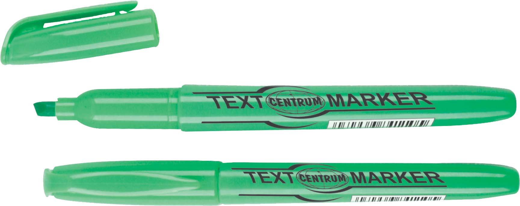 Маркер текстовой зеленый, скошенный стерж. 1-5мм