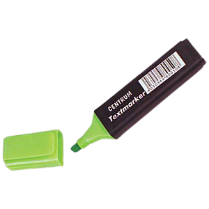 Маркер текстовой зеленый, скошенный стерж. 1-5 мм