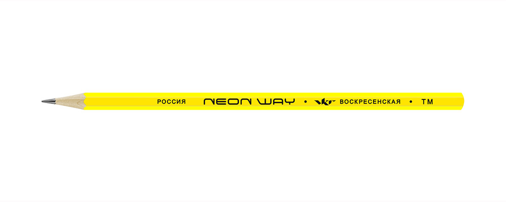 "Neon way" Карандаш графитный неоновый ТМ (HB), серия VKF