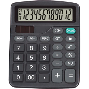 Калькулятор 135x107x35мм (батарейка-таблетка+солнечная батарейка)