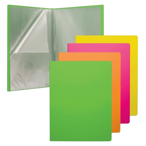 Папка файловая пластиковая ErichKrause® Neon, с 20 прозрачными карманами, A4